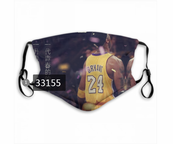 2021 NBA Los Angeles Lakers #24 kobe bryant 33155 Dust mask with filter->nba dust mask->Sports Accessory